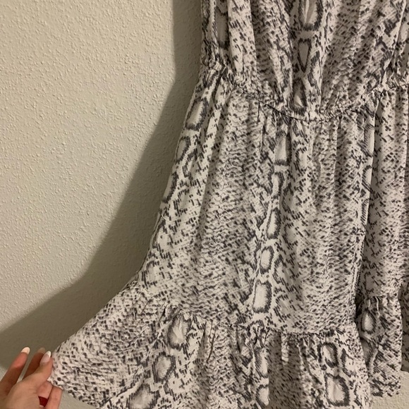 Blue Islnd Cheetah Leopard Animal Print Off the Shoulder Dress Size M - Picture 5 of 11